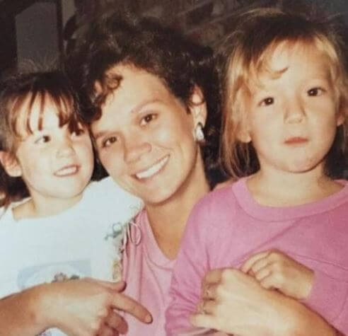 Denise Rapinoe with her daughters Rachael and Megan Rapinoe.